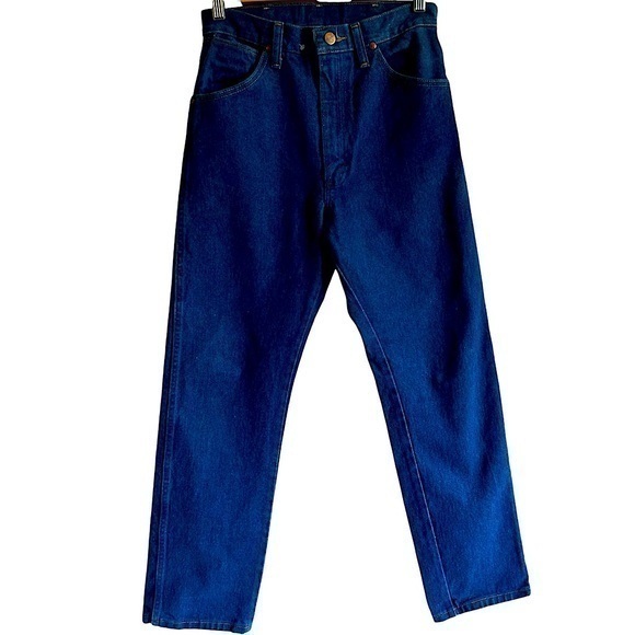 Wrangler Denim - Wrangler Jeans 9 by 30 Blue Denim Bright High Waist Straight Zipper Pocket West